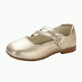 thumbnail image 1 of enyan Toddler Little Girl Dress Shoes Ballet Flats Shoes Bowknot Princess Shoes(Gold,11), 1 of 7