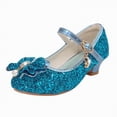 thumbnail image 1 of enyan Toddler/Little Girls' Ballerina Flat Mary Jane Princess Dress Shoes - Wedding School Party Girls Black Shoes,Blue,Size 1.5, 1 of 1