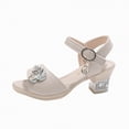 thumbnail image 1 of enyan Toddler Sandals Toddler Baby Girls Bow Open Toe Sandals Soft Sole Princess Shoes Sandals Summer Sandals Sandals For Little Girls,Beige,Size 4, 1 of 6