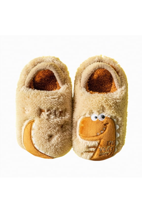 Toddler Slippers Boys Girls House Shoes Slip on Baby Sock Shoes Lightweight Outdoor Walking Shoes Slippers for Toddler Girls Coffee,Size 9