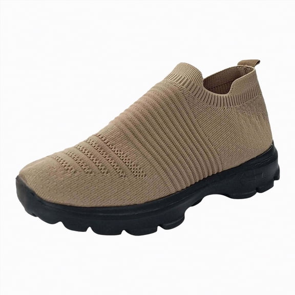 enyan Trendy Sneakers for Women Non-Slip Comfortable Casual Ladies Shoes for Womens Fashion Sneakers - Lightweight Lace-up Shoes Athletic Shoes For Women Coffee,Size 6.5