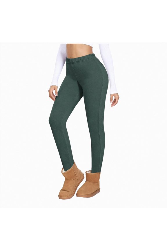 Warm Leggings For Women High Waisted Leggings for Women - No See Through Tummy Control Cycling Workout Yoga Pants,Dark Green,S