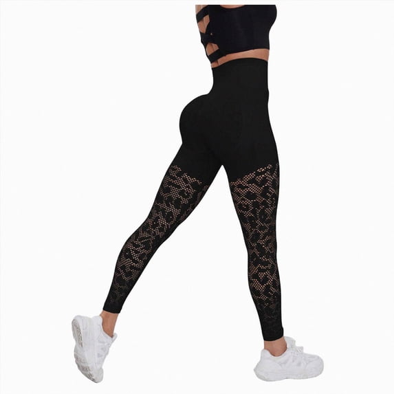 enyan Womans Leggings Seamless Butt Lifting Train Control Anti Cellulite Leggings(Black,M)