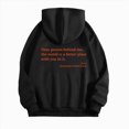 thumbnail image 1 of enyan Women Hooded Sweatshirts Letter Print Crew Neck Hoodie Loose Fit Long Sleeve Pullover Coat Jacket Tops Black,XXL, 1 of 4