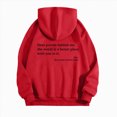 thumbnail image 1 of enyan Women Hooded Sweatshirts Letter Print Crew Neck Hoodie Loose Fit Long Sleeve Pullover Coat Jacket Tops Red,M, 1 of 4
