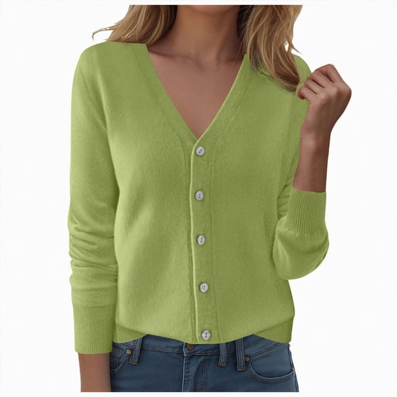 enyan Women's Cropped Cardigans Sweaters Button Down Open Front Bolero Shrugs for Dresses(Green,XL)