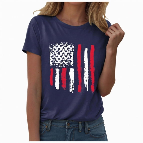 enyan Women's Patriotic 250Th Anniversary USA Shirt Faith Freedom 250 Years Shirts Shirts for Women Navy,XL