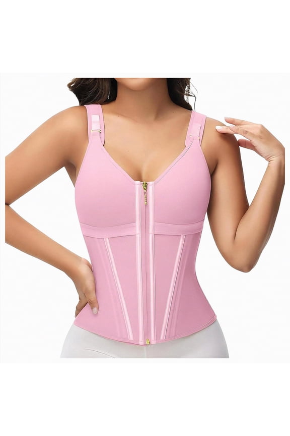 Women's Shaping Mid-Thigh Bodysuit Tummy Control Shapewear Seamless Full Body Shaper Pink,XXXL