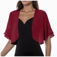 thumbnail image 1 of enyan Women's Soft Shawls and Wraps for Evening Dresses, Wedding Formal Dress Shawl Cape Cover up（Wine,S）, 1 of 5