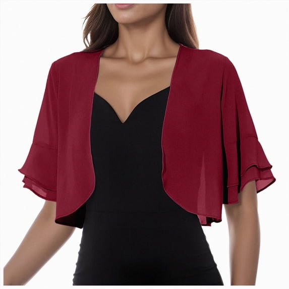 enyan Women's Soft Shawls and Wraps for Evening Dresses, Wedding Formal Dress Shawl Cape Cover up(Wine,S)