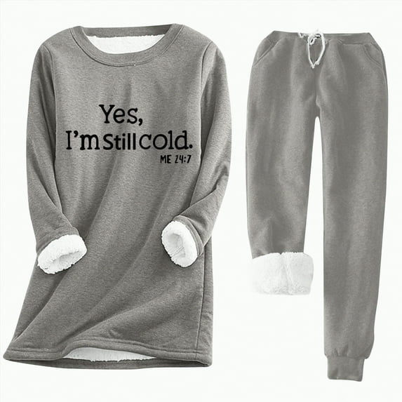 enyan Womens 2 piece Outfits Lounge Sets Sweatsuits Hoodies Long Sleeve Sweat Set Fleece Fall Fashion Clothing 2025 Sweat Sets for Women Grey,XL