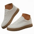 thumbnail image 1 of enyan Womens Fashion Sneakers Classic Low Top Shoes Casual Walking Cute Lace Up Tennis Shoes for Lady Womens Shoes Casual White,Size 7.5, 1 of 7