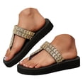 thumbnail image 1 of enyan Womens Flip Flops Flip Flops For Women with Arch Support Comfortable Yoga Mat Orthopedic Sandals Lightweight Womens Flip-Flop,Gold,Size 8.5, 1 of 6