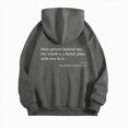 thumbnail image 1 of enyan Womens Hoodies You Are Enough Print Oversized Hooded Sweatshirts Pullover Hooded Sweatshirt Fall Winter Hoodies Jacket Dark Gray,L, 1 of 4
