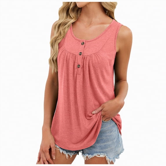 enyan Womens Ladies Ribbed Thick Strap Racerback Tight Slim Fitted Sporty Workout Tank Tops Womens Shirts,Pink,XXL