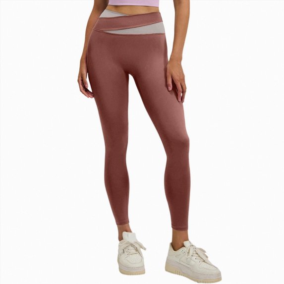enyan Womens Legging Seamless Butt Lifting Train Control Cellulite Leggings(Brick Red,M)