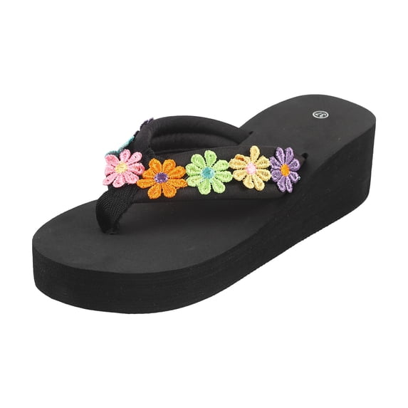 enyan Womens Sandals Women Footwear- Lightweight and Memory Foam Insole Sandals for Women 2026 - Durable Non-Slip Beach Essentials Flats for Women Sandals,Multicolour,Size 6.5