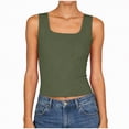thumbnail image 1 of enyan Womens Spaghetti Strap V-Neck Ribbed Tank Tops for Women 2026 Slim Fitted Soft Camisole Basic Layering Shirts Athletic Tank Tops for Women,AG,XL, 1 of 7