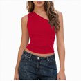 thumbnail image 1 of enyan Workout Tops for Women Racerback Basic Tank Summer 2025 Camisole V Neck Slim Fit Ribbed Sleeveless Women Athletic Tops,Red,M, 1 of 7