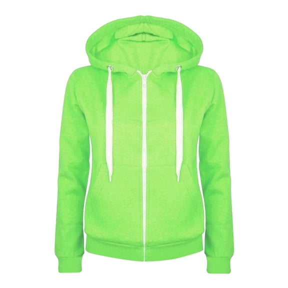 enyan Y2k Zip Up Hoodie Zip Up Hoodies for Women Drawstring Soft Jackets Casual Winter Sweatshirts with Pocket Light Green,M