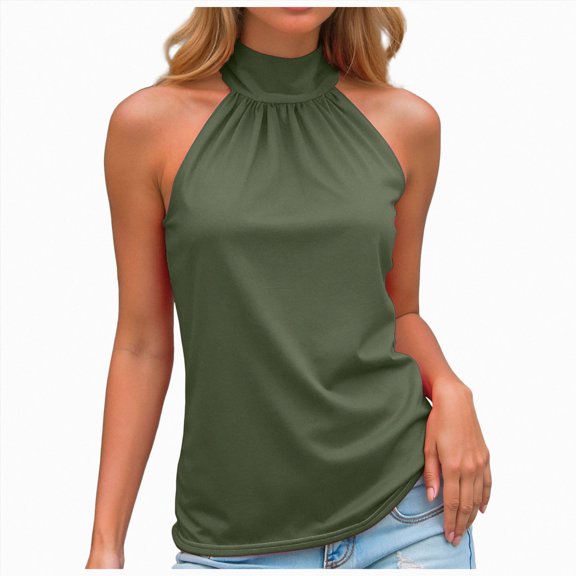 enyan Yoga Tank Tops,Womens Loose Fit Casual Flowy Tank Tops Square Neck Trendy Sleeveless Summer Tops Clothes Spring Outfits 2026,AG,M