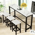 thumbnail image 1 of enyopro Kitchen Table Set for 3, Wooden Dining Table Set, Modern Pub Table Set with Metal Frame, Dining Room Table and Stools Set for Bar/Breakfast Nook/Living Room, JA1887, 1 of 7