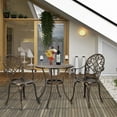 thumbnail image 1 of enyopro Outdoor Bistro Set of 3, Patio Metal Bistro Chairs and Table with Ice Bucket, Outdoor Patio Furniture Set of Cast Aluminum Table and Chairs, 1 of 9