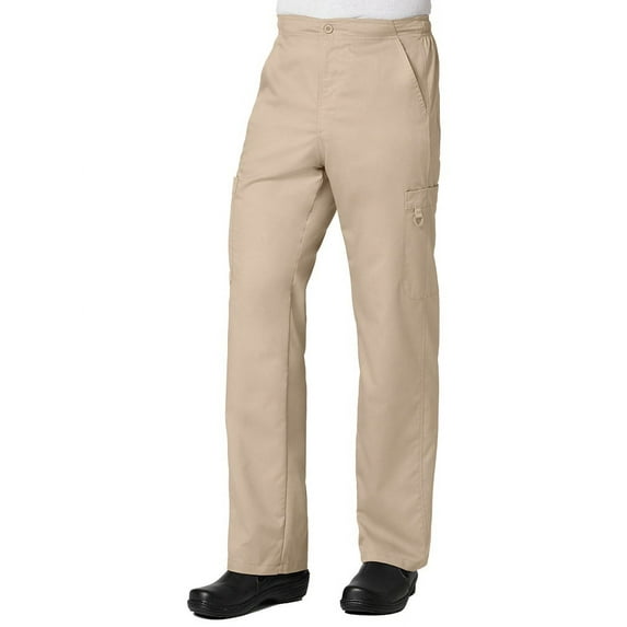 eon men's coolmax half-elastic drawstring waist cargo scrub pant