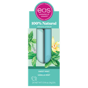 eos 100% Natural Lip Balm- Sweet Mint & Vanilla Mint, 0.14 oz, 2-Pack