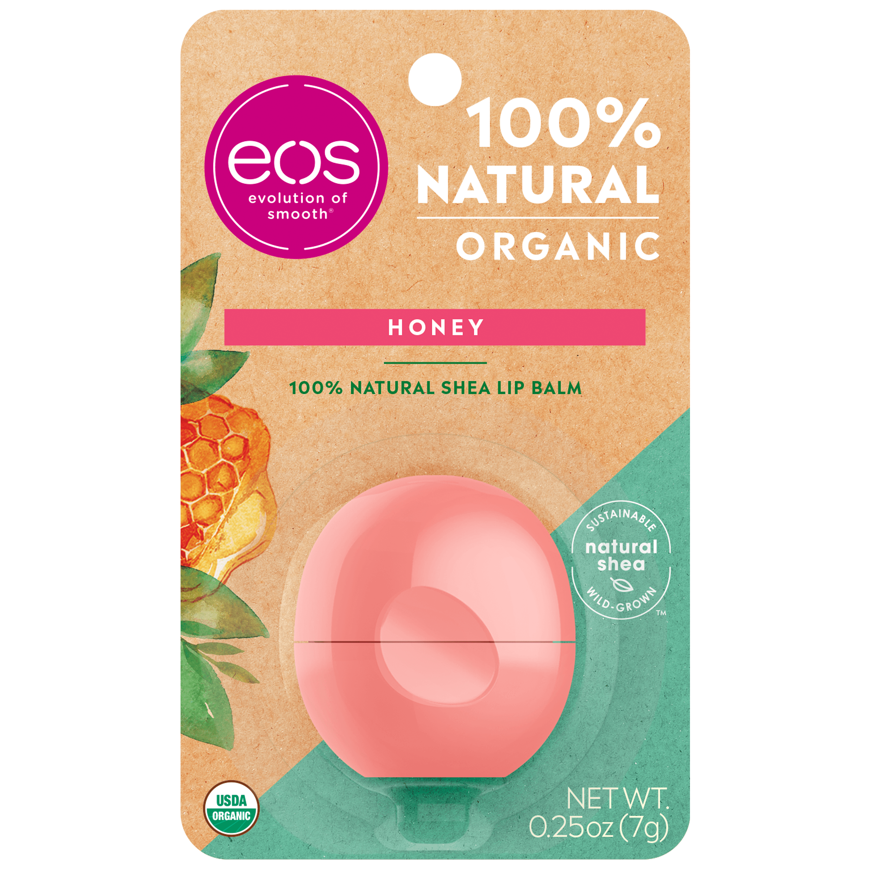 eos 100% Natural & Organic Lip Balm Sphere - Honey | 0.25 oz - image 1 of 3