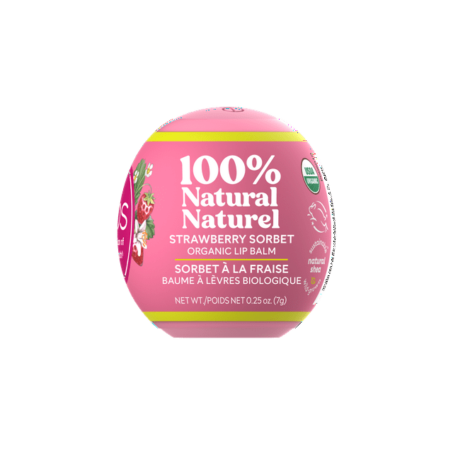 eos 100% Natural & Organic Lip Balm Sphere - Strawberry Sorbet | 0.25 oz