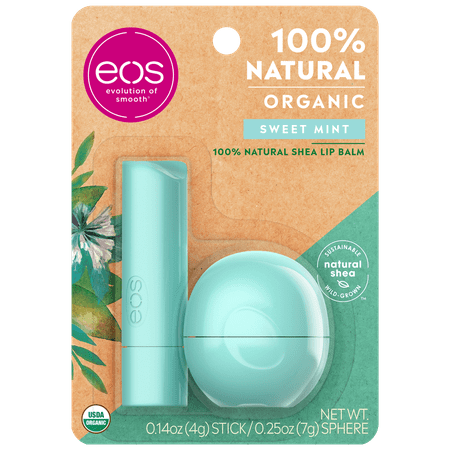 eos 100% Natural & Organic Lip Balm Stick & Sphere - Sweet Mint | 0.39 oz