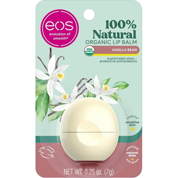 eos 100% Natural Shea Lip Balm Sphere, Vanilla Bean (2 pack)
