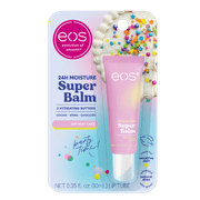 eos 24H Moisture Super Balm Birthday Cake, Hydrating Lip Treatment, 0.35 fl oz