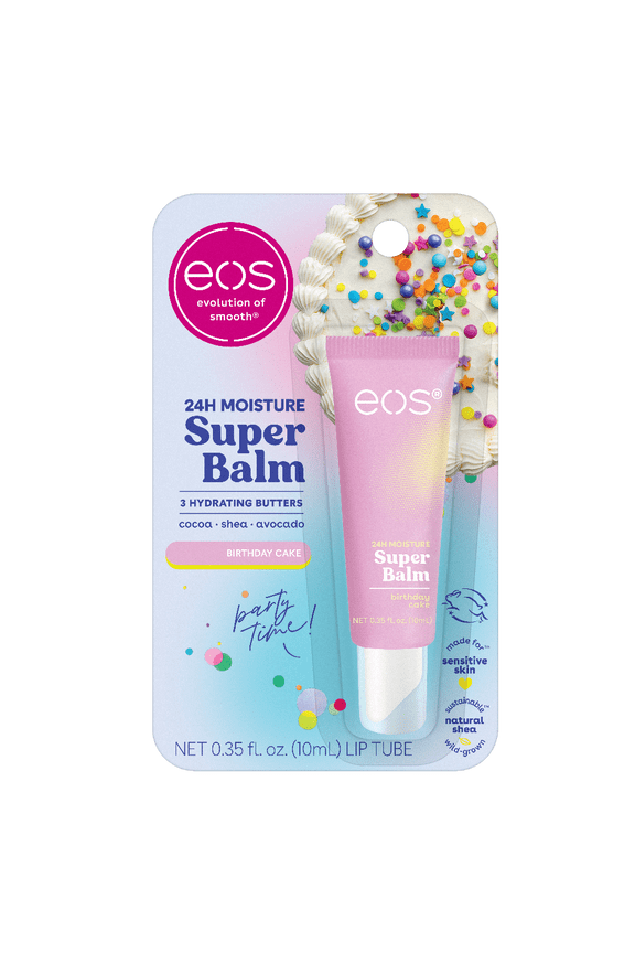 24H Moisture Super Balm Birthday Cake, Hydrating Lip Treatment, 0.35 fl oz