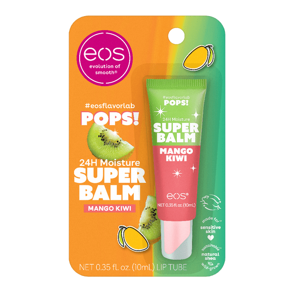 eos 24H Moisture Super Balm- Mango Kiwi, Limited-Edition Lip Sleeping Mask, 0.35 fl oz, 1 Pack