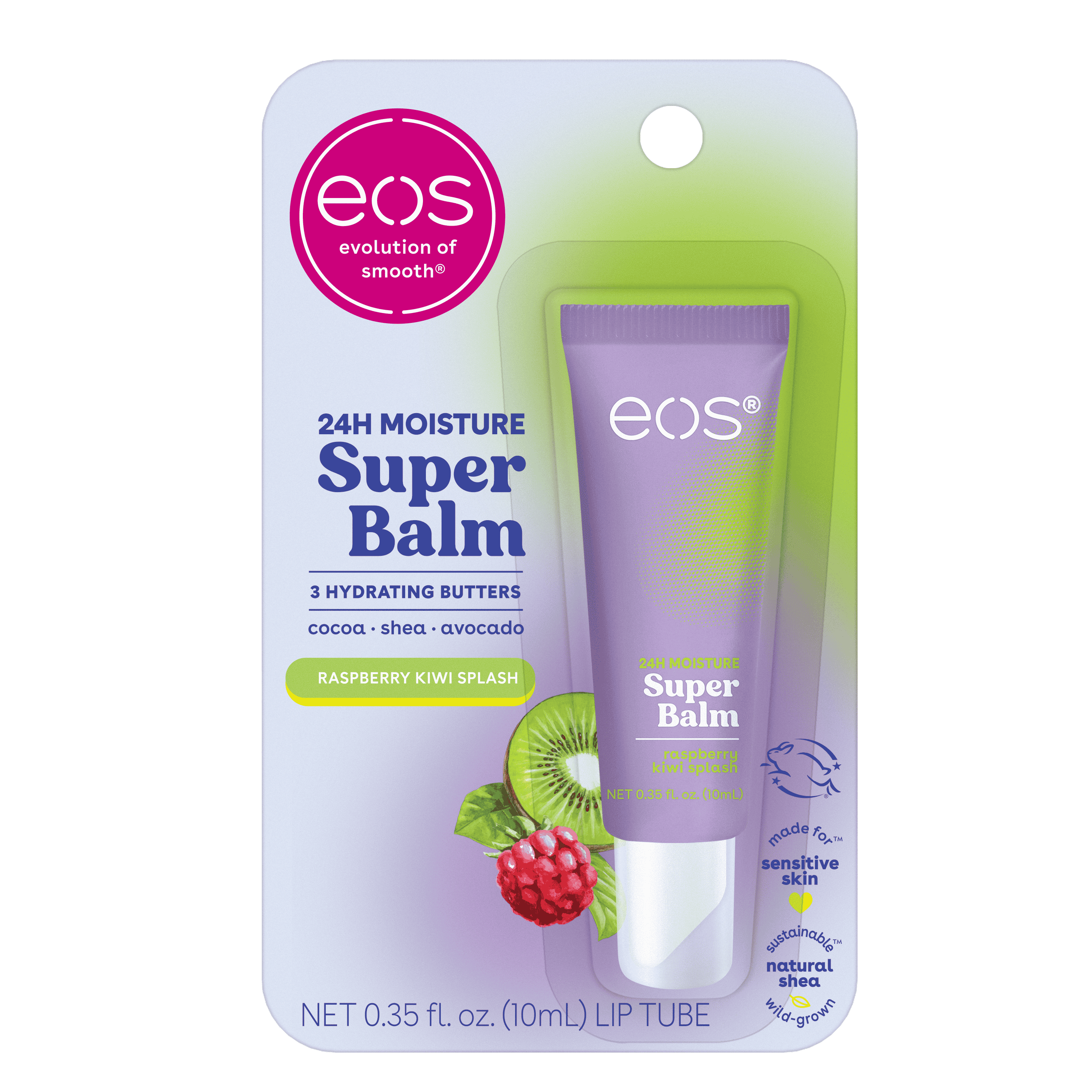 eos Raspberry Kiwi Splash Lip Balm 0.35 fl oz with 24H Moisture ...