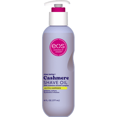 eos Cashmere Skin Collection- Women's Shave Oil, Vanilla Cashmere, Made for Sensitive Skin, 6 fl oz