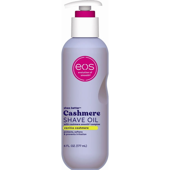 eos Cashmere Skin Collection- Women's Shave Oil, Vanilla Cashmere, Made for Sensitive Skin, 6 fl oz