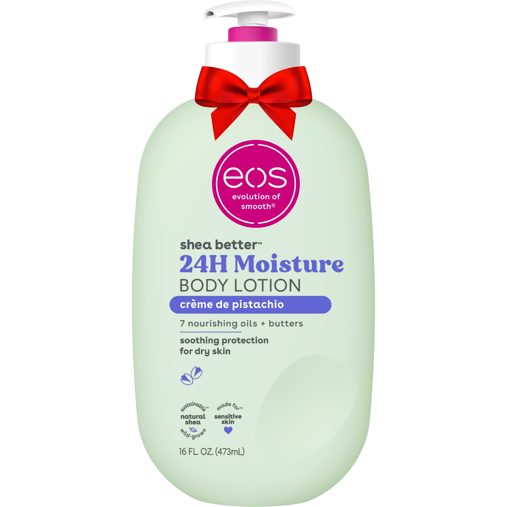 eos Shea Better Body Lotion- Creme de Pistachio, Soothes Dry Skin, 16 fl oz