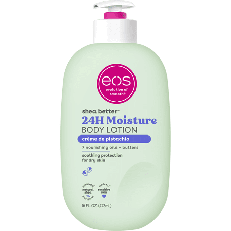 eos Shea Better Body Lotion- Creme de Pistachio, Soothes Dry Skin, 16 fl oz