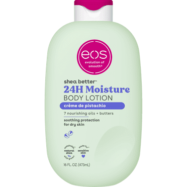 eos Shea Better Body Lotion- Creme de Pistachio, Soothes Dry Skin, 16 fl oz