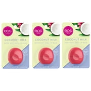 eos Evolution of Smooth Visibly Soft Lip Balm Sphere Coconut Milk, 0.25 oz, 3 Pack