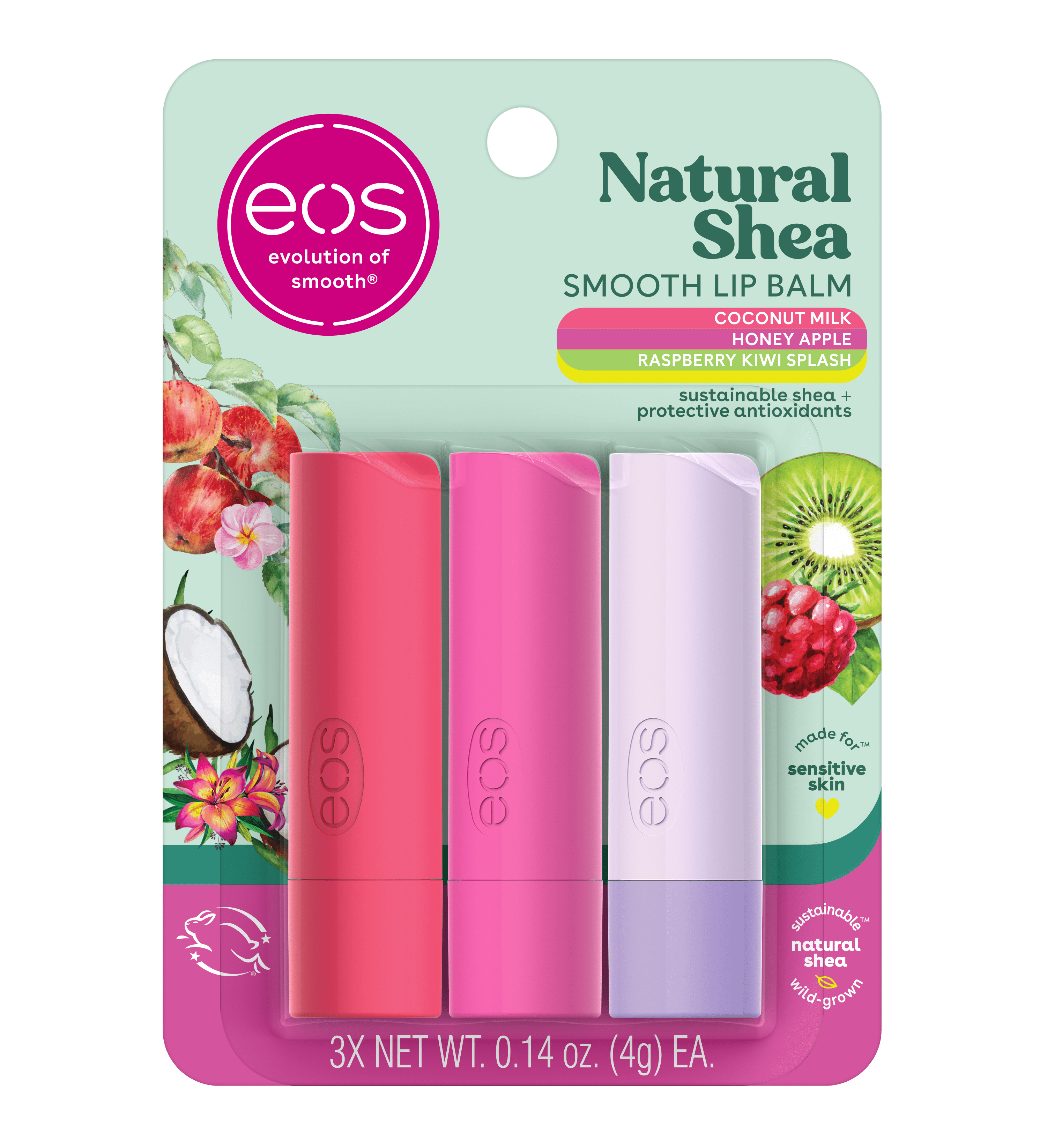 eos 100% Natural Lip Balm- Coconut Milk, All-Day Moisture, Made for  Sensitive Skin, Lip Care Products, 0.25 oz