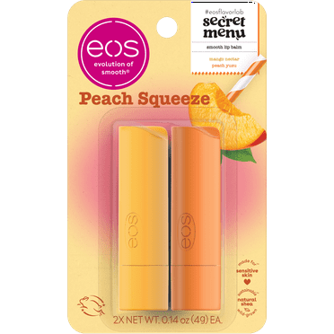 eos Peach Squeeze Lip Balm Stick - 0.28oz/2pk
