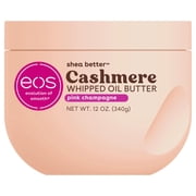 eos Pink Champagne Whipped Body Butter, 72 Hour Moisturizing Body Butter for Dry Skin with Shea, Cocoa & Argan Oil, 12 oz