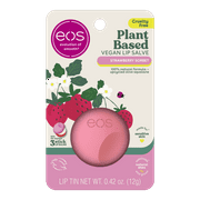eos Plant-Based Vegan Lip Salve- Strawberry Sorbet, Made for Sensitive Skin, 0.42 oz, Pack of 1