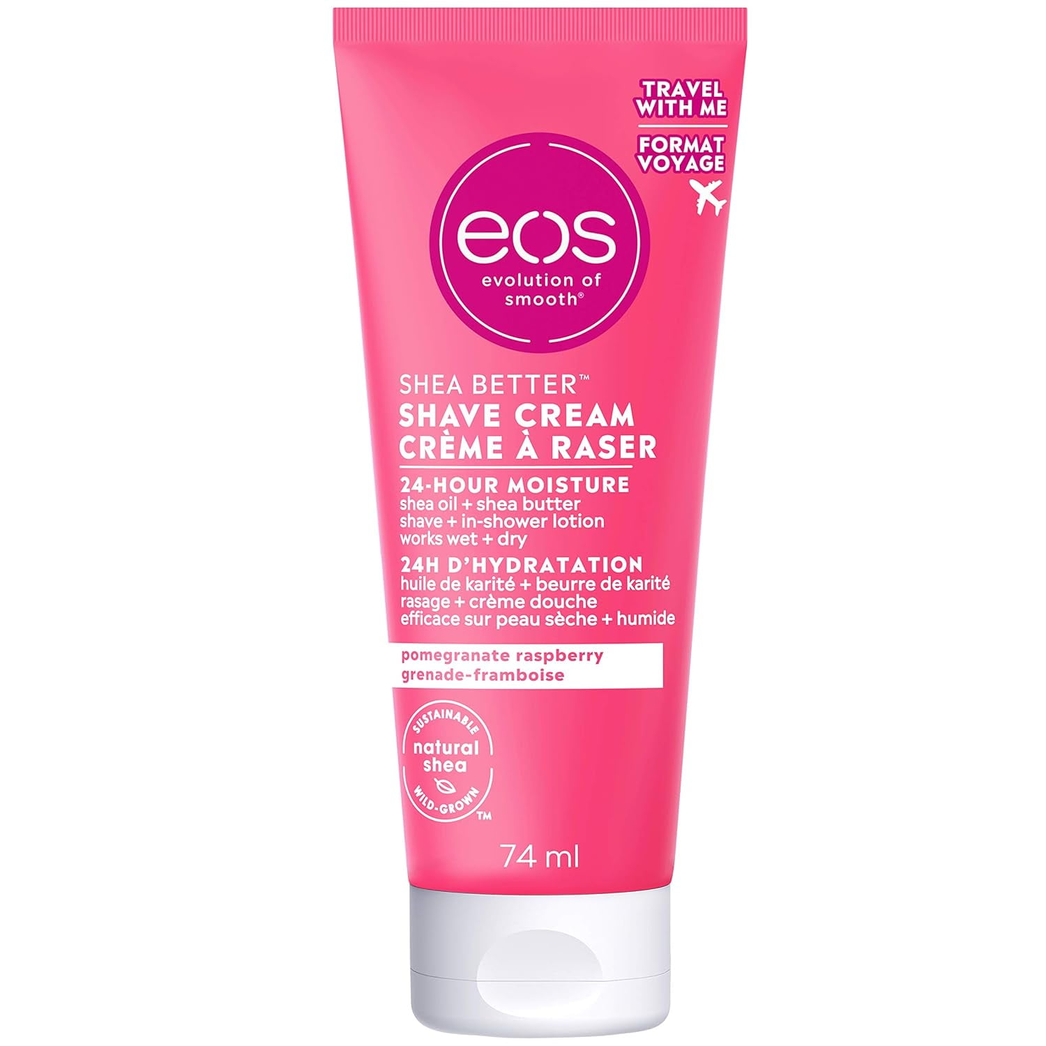 eos Shave Cream Pomegranate Raspberry, 2.5 Ounces Each (Value Pack of 2 ...