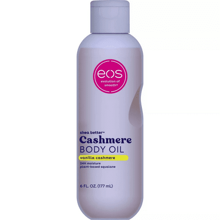 eos Shea Better Vanilla Cashmere Body Oil, Skin Nourishing Lightweight Silky Finish, 6 fl oz