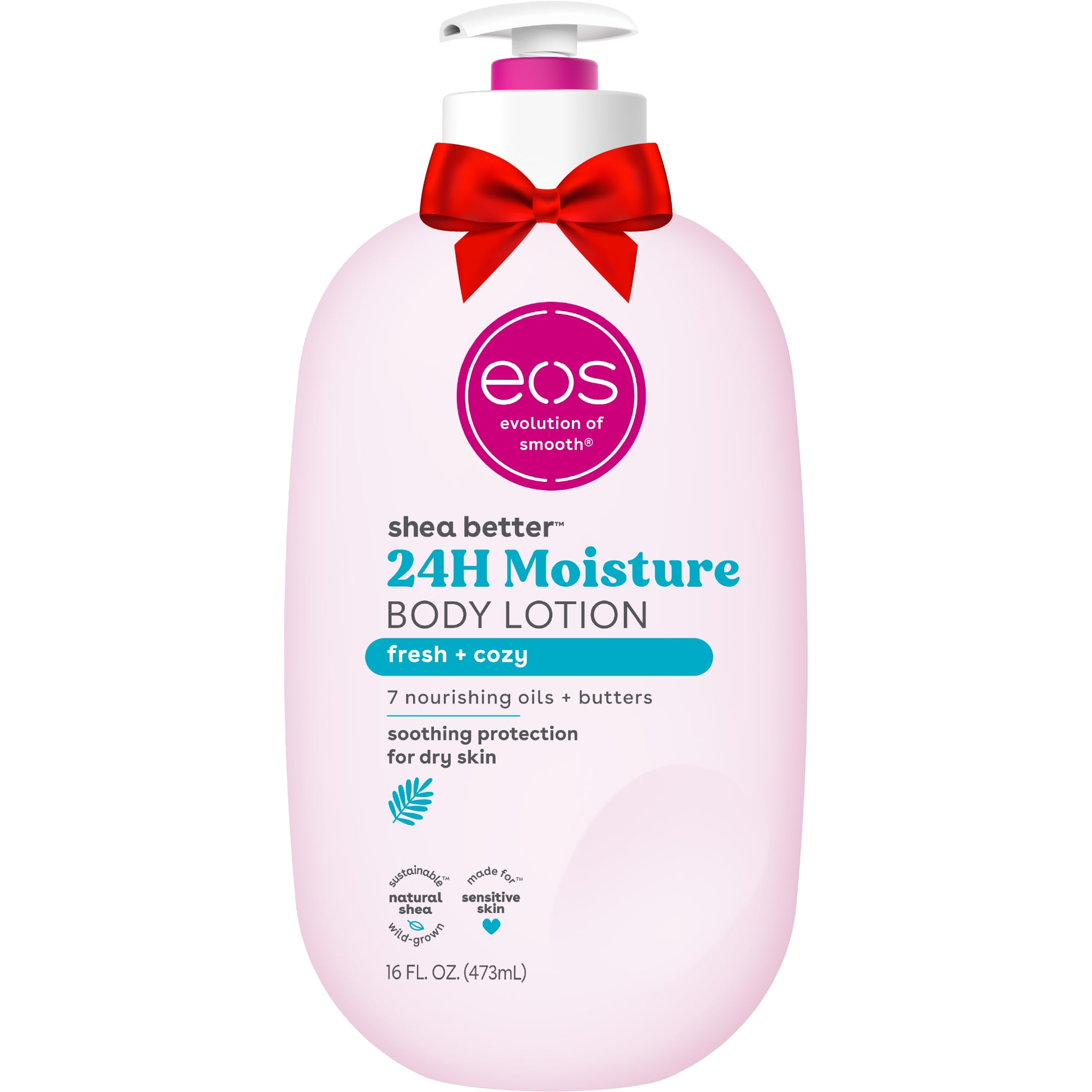 eos Shea Better Body Lotion- Fresh & Cozy, 24H Moisture for Dry Skin, 16 fl oz